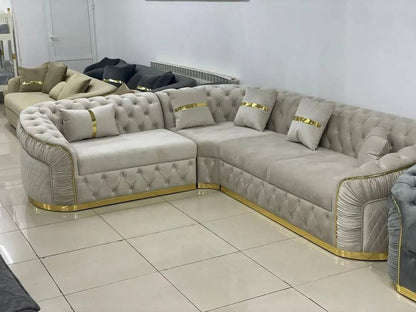 Salon d’Angle Royal – Confort et Style Haut de Gamme