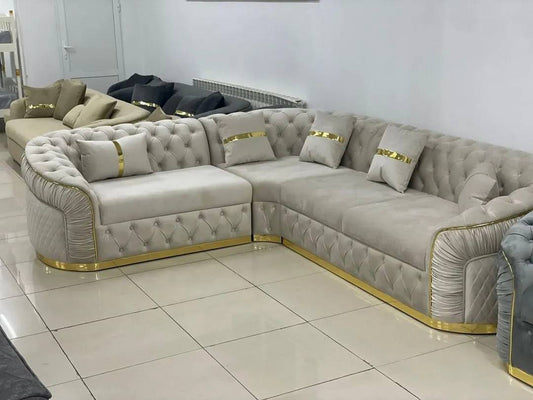 Salon d’Angle Royal – Confort et Style Haut de Gamme